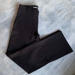 Black straight leg “yoga” trousers